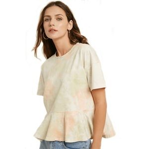 Tie Dye Peplum Top